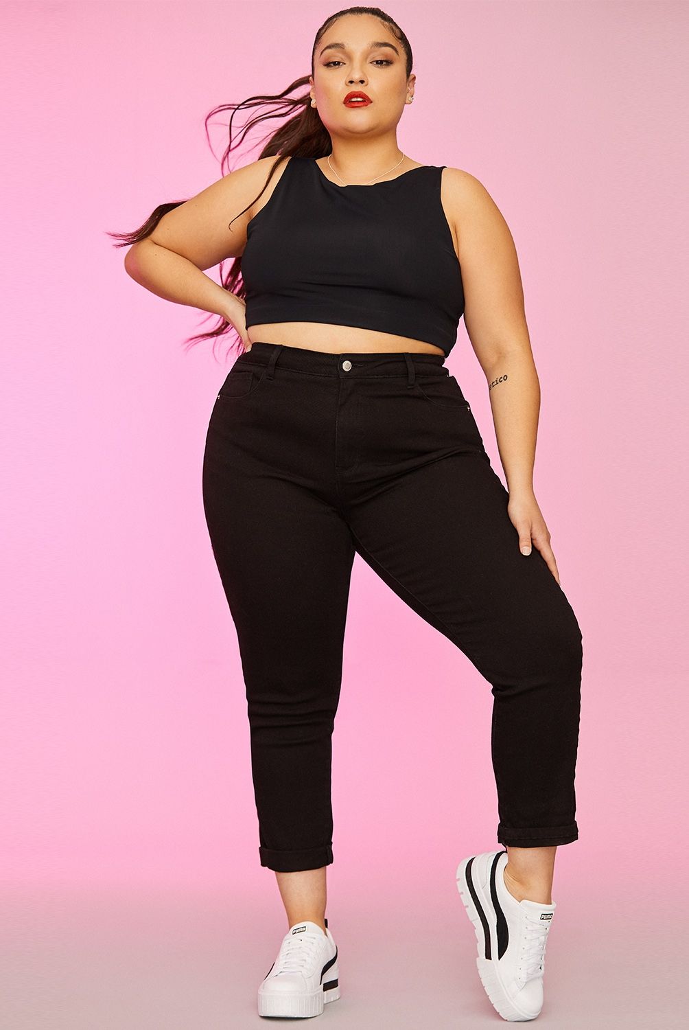 SYBILLA - Jeans Mom Megan Plus Tiro Medio Mujer Sybilla
