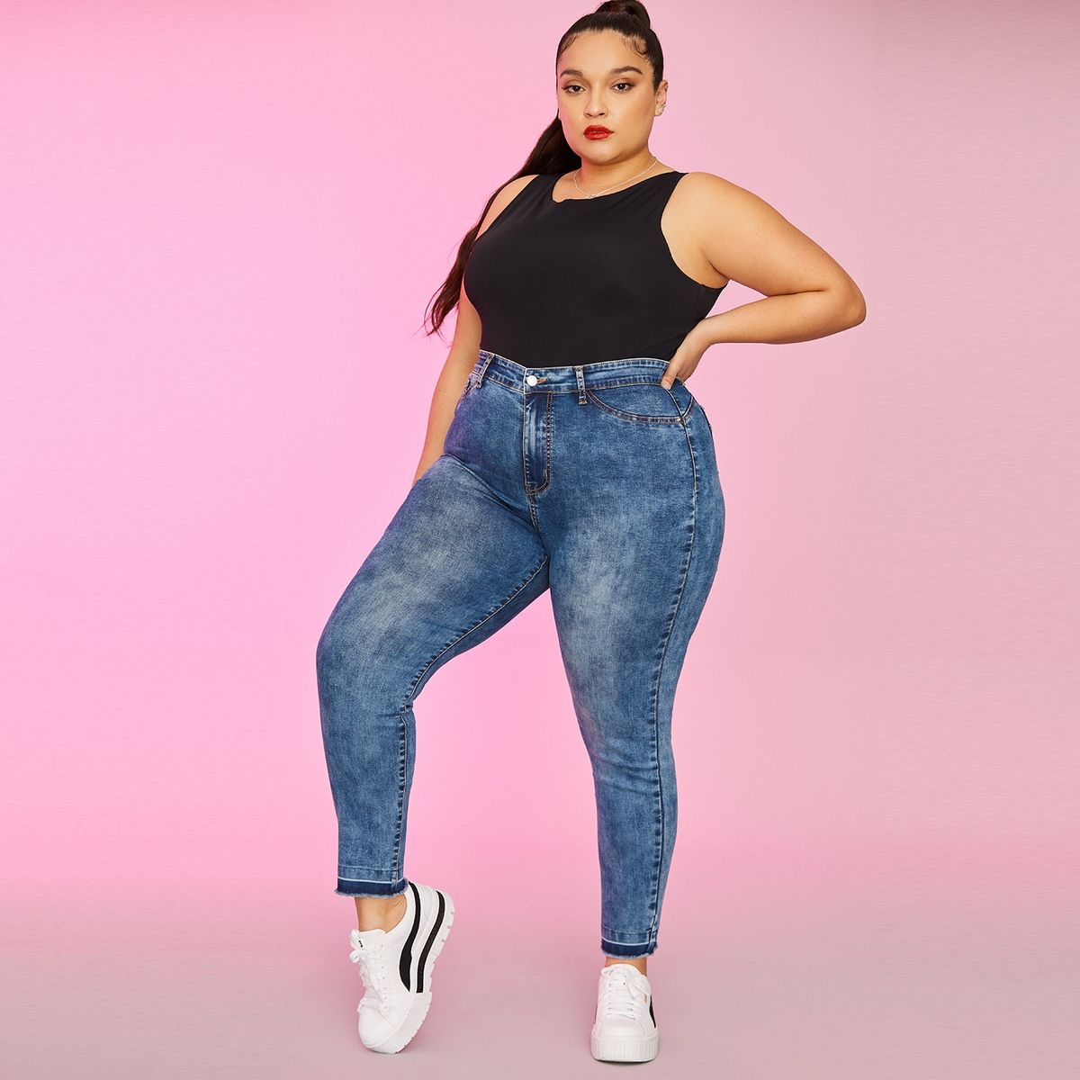 SYBILLA - Jeans Push Up Tiro Medio Mujer Sybilla