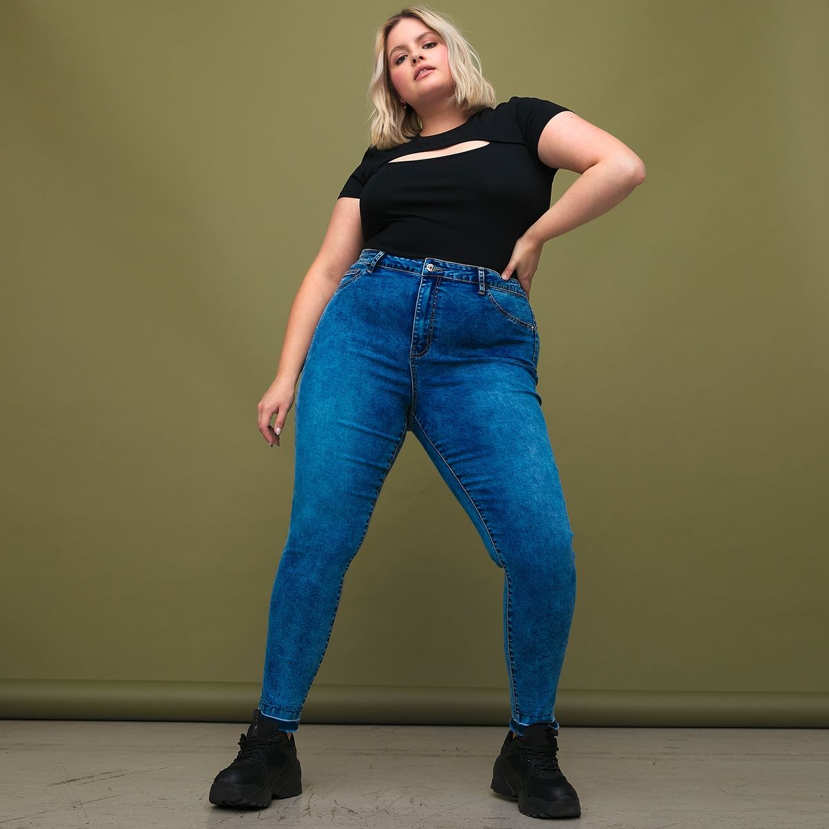 SYBILLA - Jeans Push Up Tiro Medio Mujer Sybilla