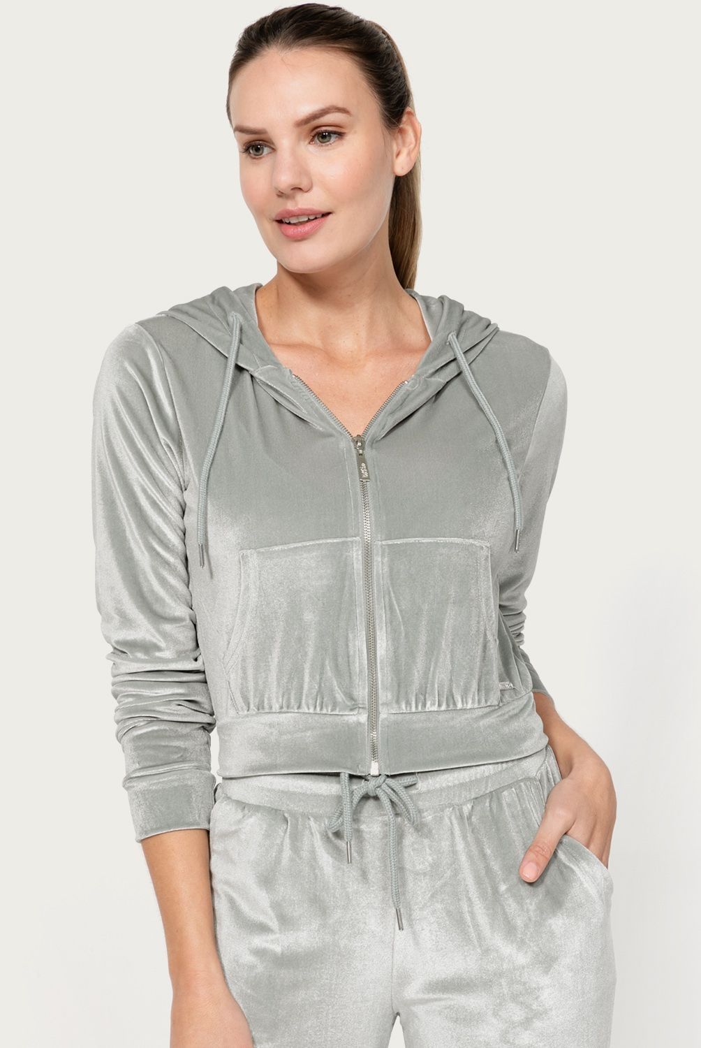 MOSSIMO - Mossimo Polerón Terciopelo Hoodie Mujer