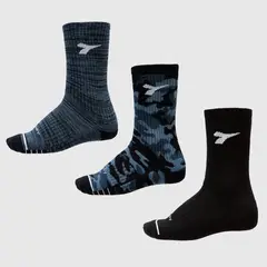 DIADORA - Pack De 3 Calcetines Largos Deportivos Hombre