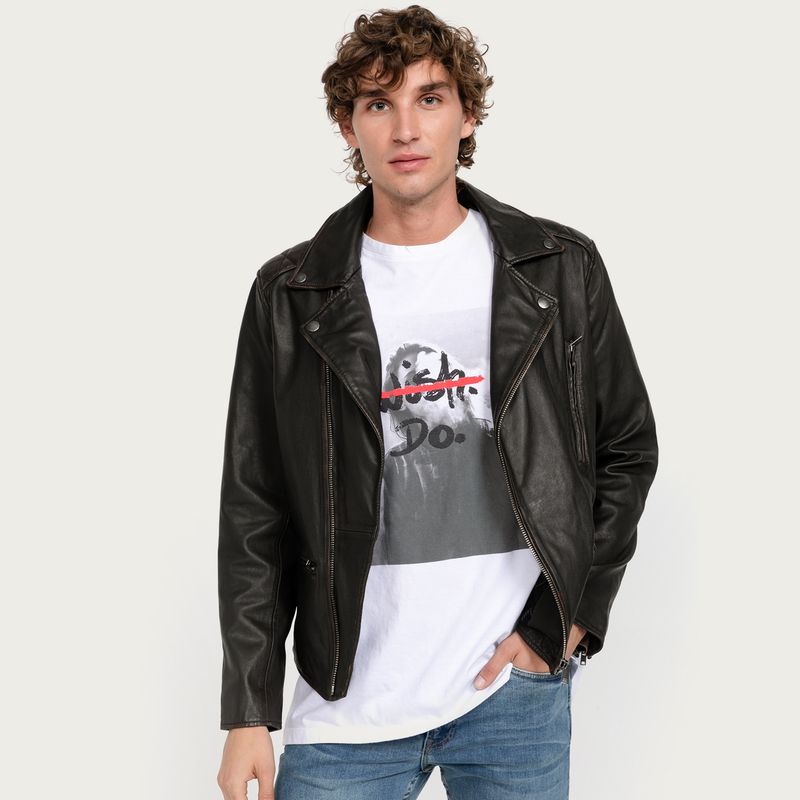 AMERICANINO - Chaqueta de Cuero Hombre