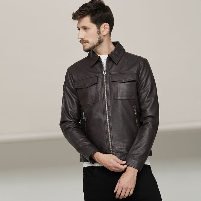 BASEMENT - Chaqueta Cuero Hombre