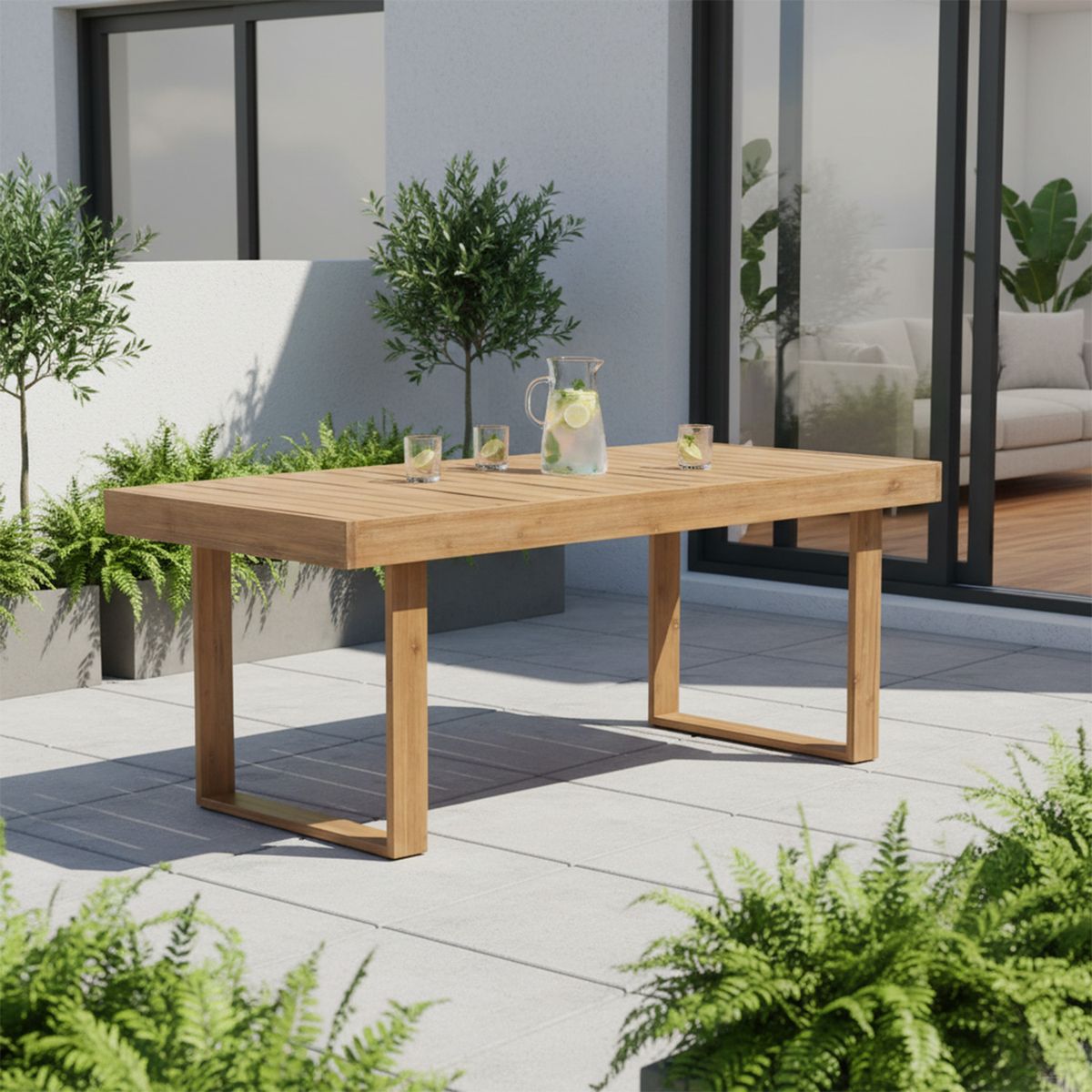 BASEMENT HOME - Mesa De Comedor De Terraza 6 Puestos Laguna Basement Home