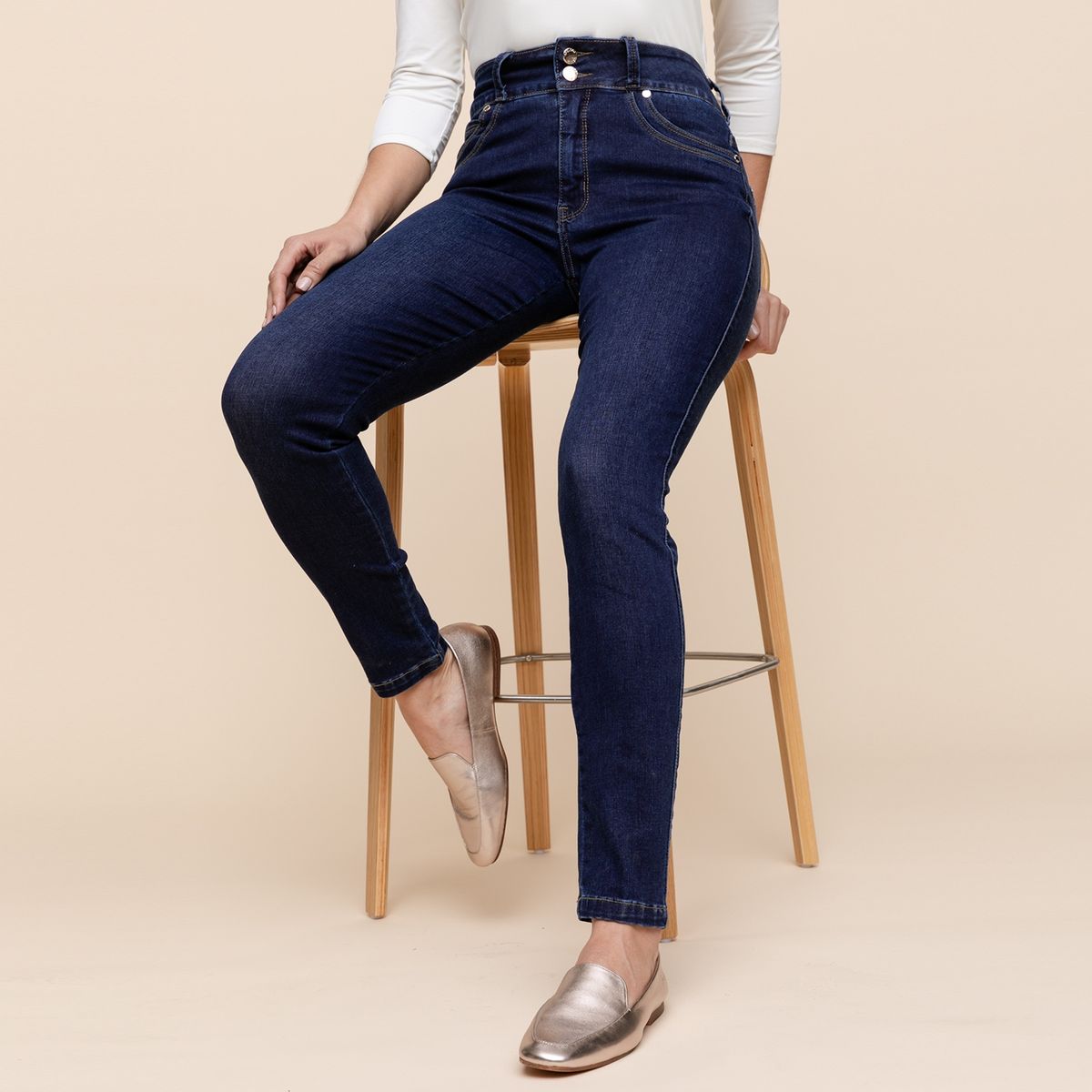 APOLOGY - Apology Jeans Denim Skinny Tiro Medio Mujer