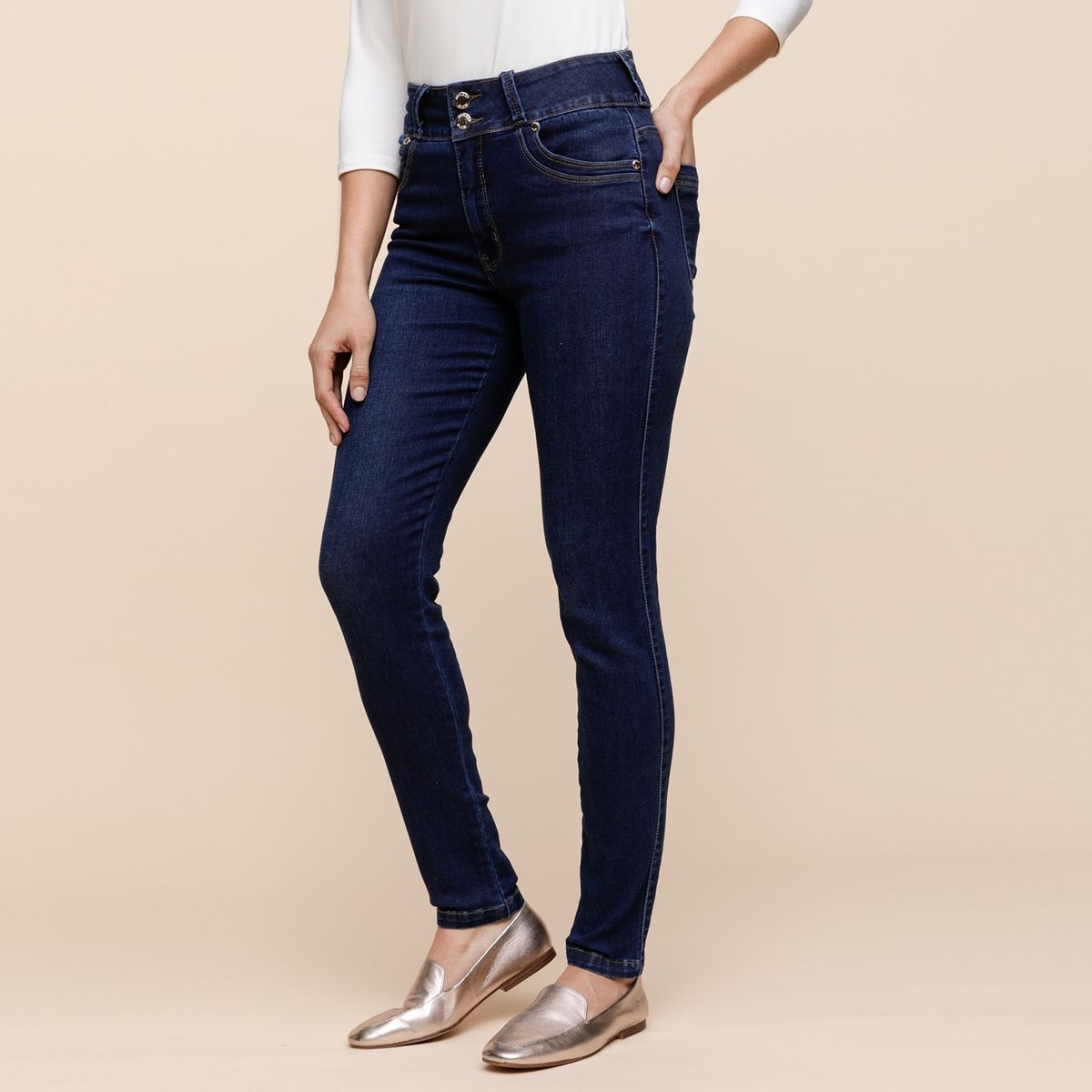 APOLOGY - Apology Jeans Denim Skinny Tiro Medio Mujer