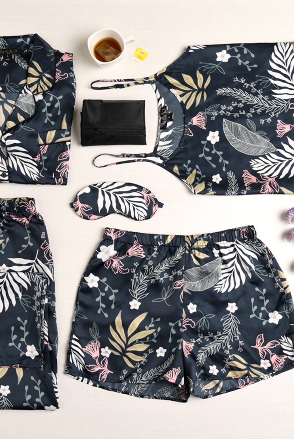 DAHLA - Dahla Set De Pijama 4 Piezas Mujer + Antifaz