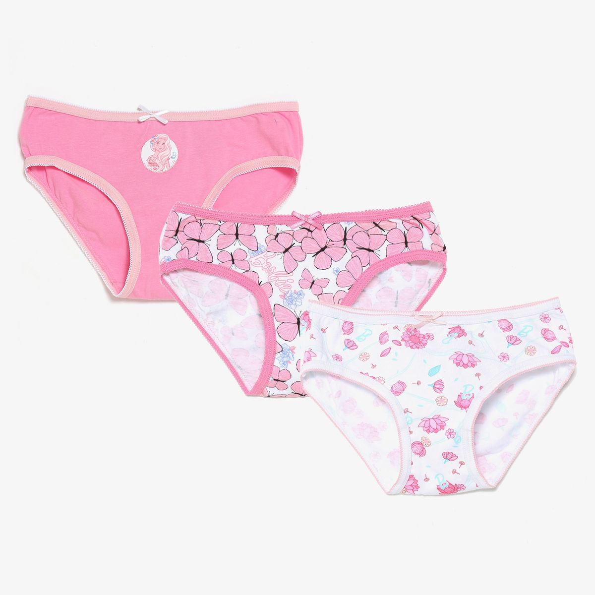 BARBIE - Calzón Niña Pack de 3 Unidades Algodón Barbie