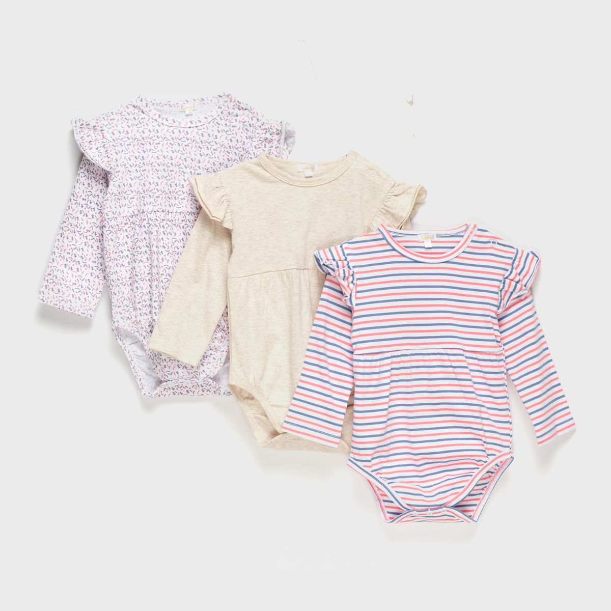 YAMP - Body Pack De 3 Unidades Algodón Bebé Niña