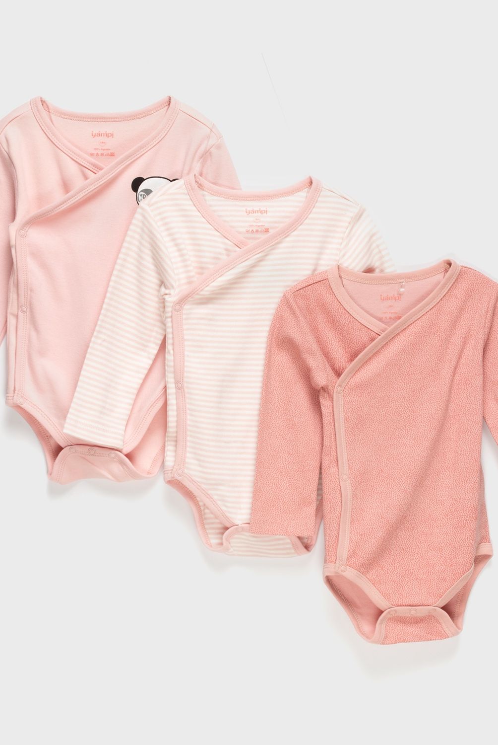 YAMP - Body Pack De 3 Unidades Algodón Bebé Niña