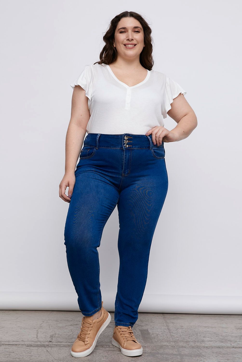 NEWPORT - Jeans Skinny Tiro Alto Mujer Newport