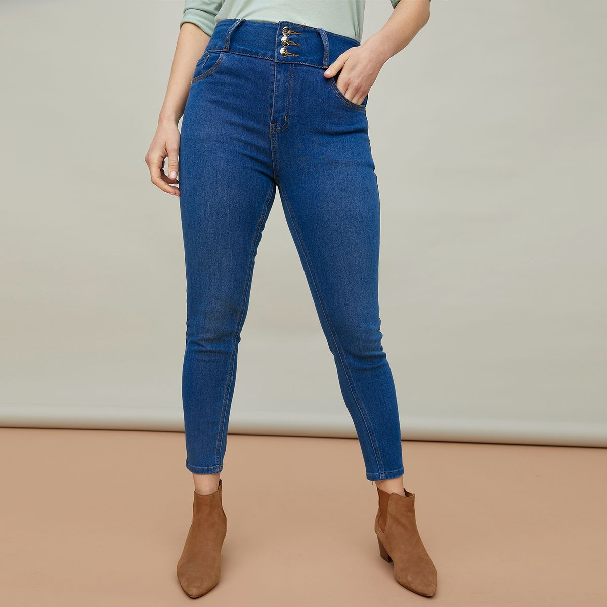 NEWPORT - Jeans Skinny Tiro Alto Mujer Newport