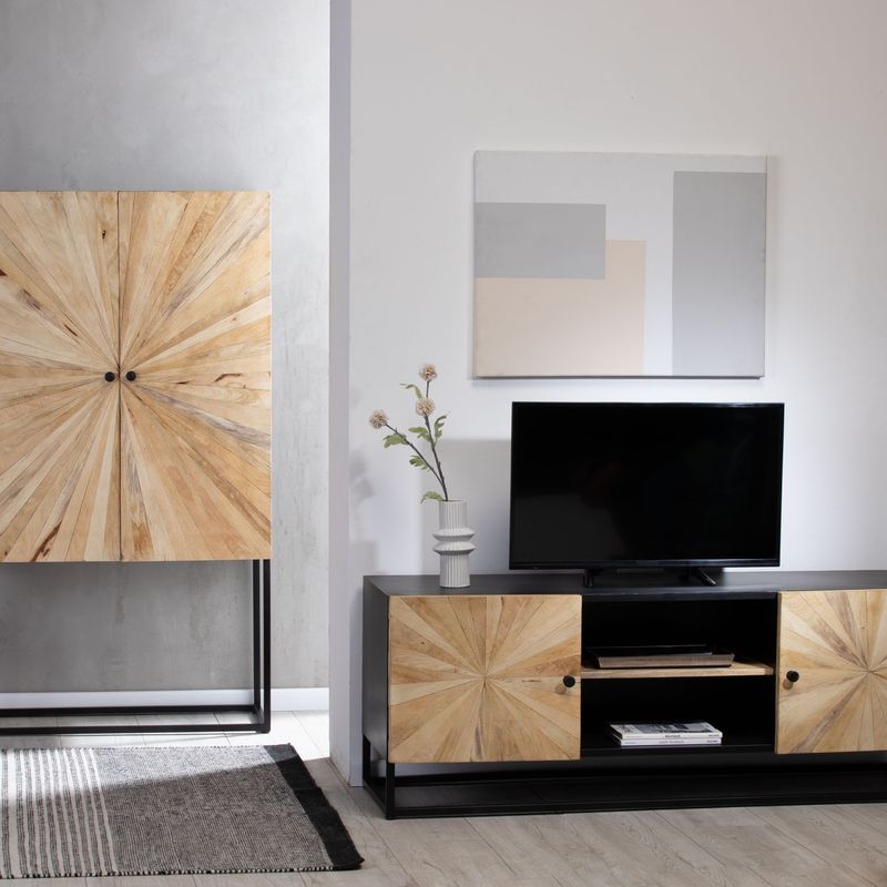 BASEMENT HOME - Rack Tv Basement Home Boom 50 Pulgadas Natural