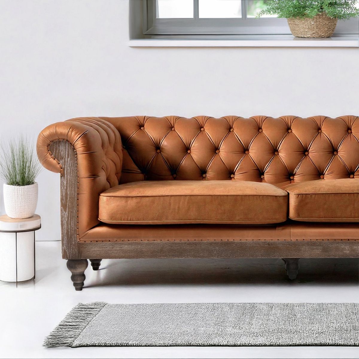 BASEMENT HOME - Sofá 3 Cuerpos Cuero Dolores Basement Home