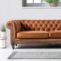 Sofá 3 Cuerpos Cuero Dolores