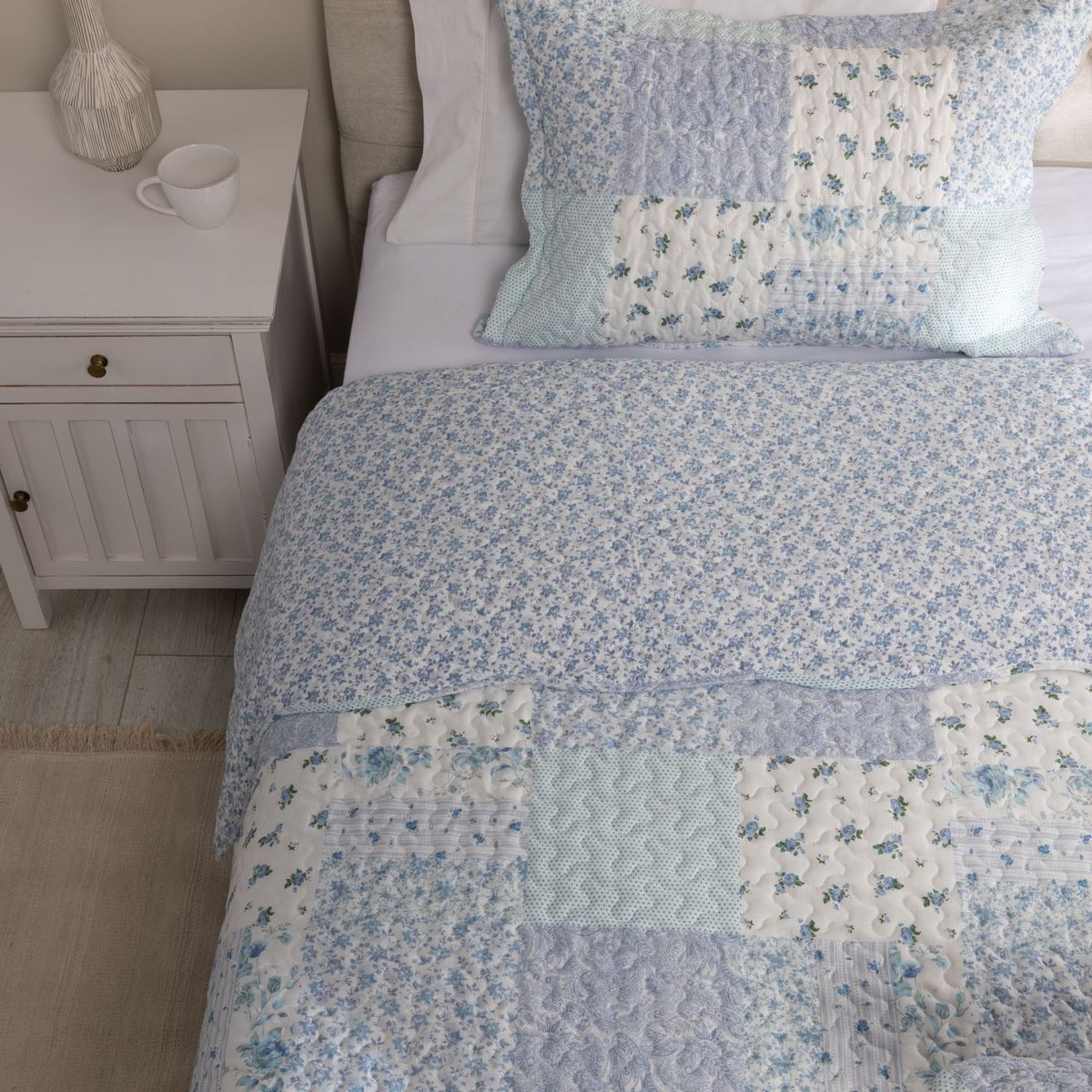 TEXTIL VIÑA - Cubrecama Patch Azul Textil Vina