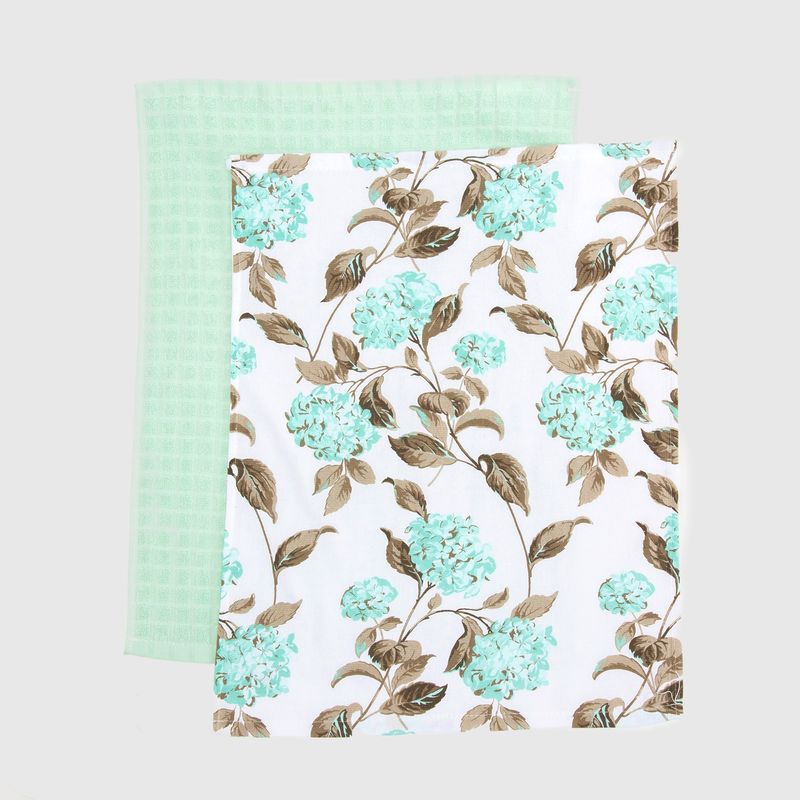 MICA - Paños De Cocina Mica Flores Rectangular Pack De 2 Algodón