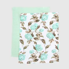 MICA - Paños De Cocina Flores Rectangular Pack De 2 Algodón