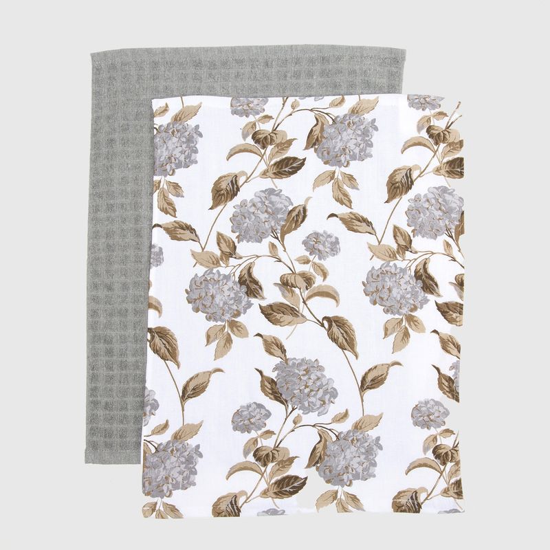 MICA - Pack De 2 Paños De Cocina Mica Flores Rectangular Algodón