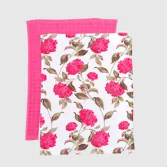 MICA - Paños De Cocina Flores Rectangular Algodón Pack De 2