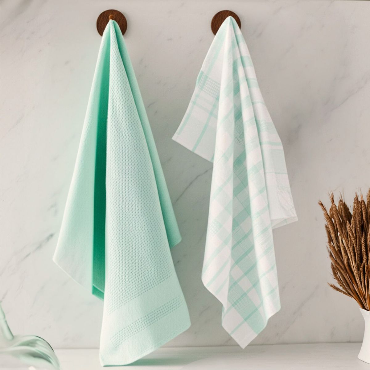 MICA - Set 2 Paños de Cocina Aqua Mica