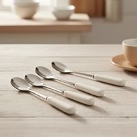 Set de 4 Cucharas Té Toscana Mango Cerámico