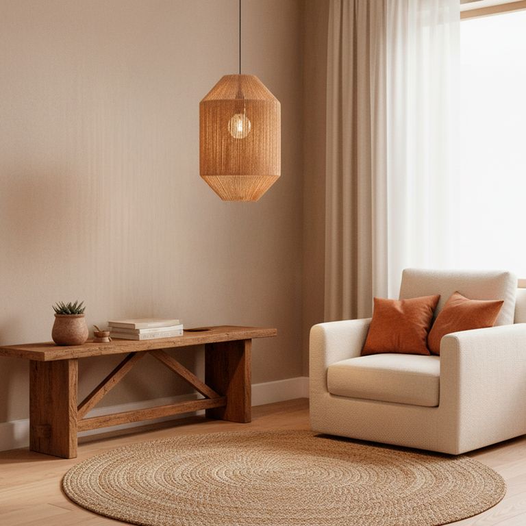 BASEMENT HOME Lámpara Colgar Jute