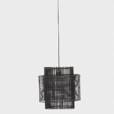 Imagen 2 del producto Lámpara Colgante Ratán Negra 32x32 cm