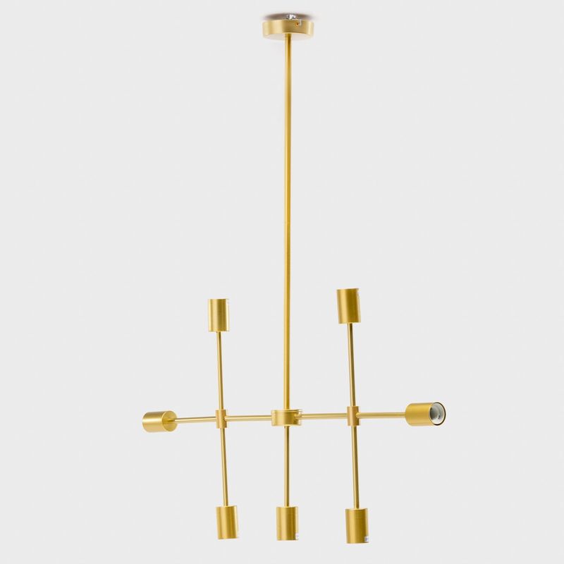 MICA - Lámpara Colgante Metálica Dorada 150 cm Mica