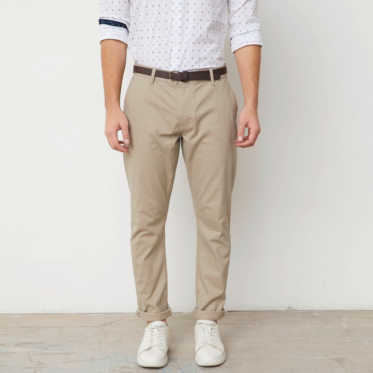 BASEMENT - Pantalon Slim Fit Algodón Hombre Basement