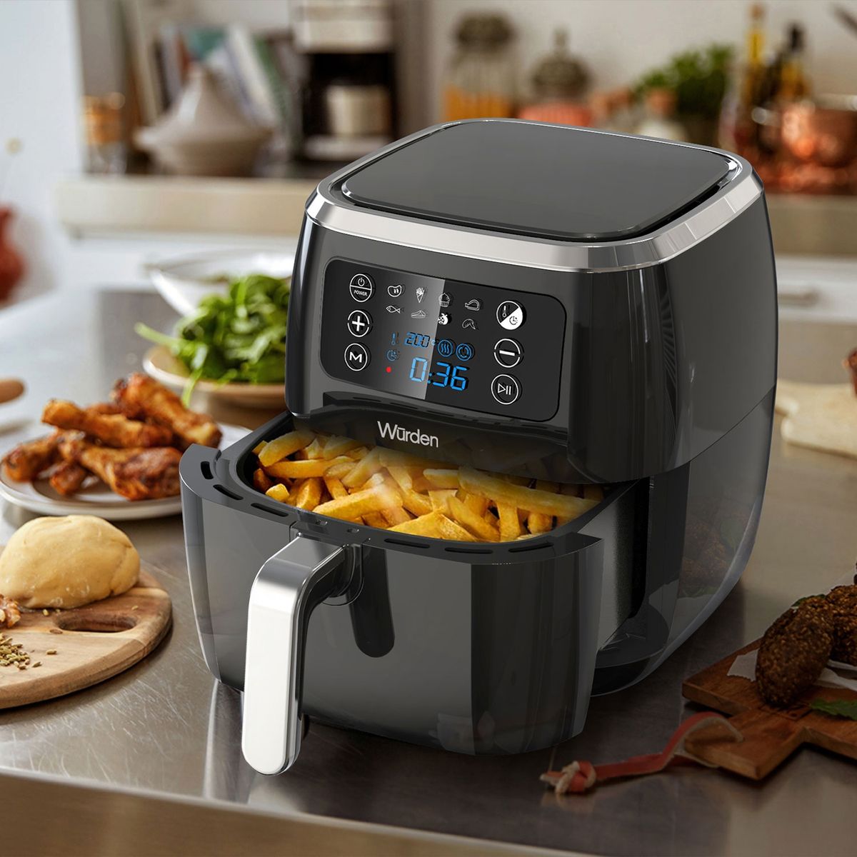 WURDEN - Freidora de Aire 6 Lts Digital WFR-SMARTFRY Wurden