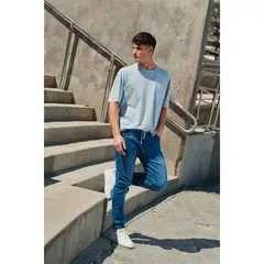 BEARCLIFF - Jeans Jogger Fit Hombre Cintura Elástica Denim