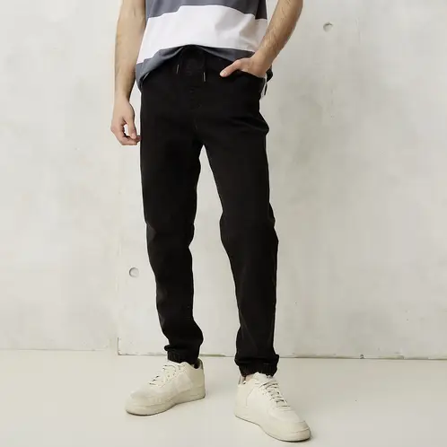 BEARCLIFF - Jeans Jogger Hombre Algodón Cintura Elástica