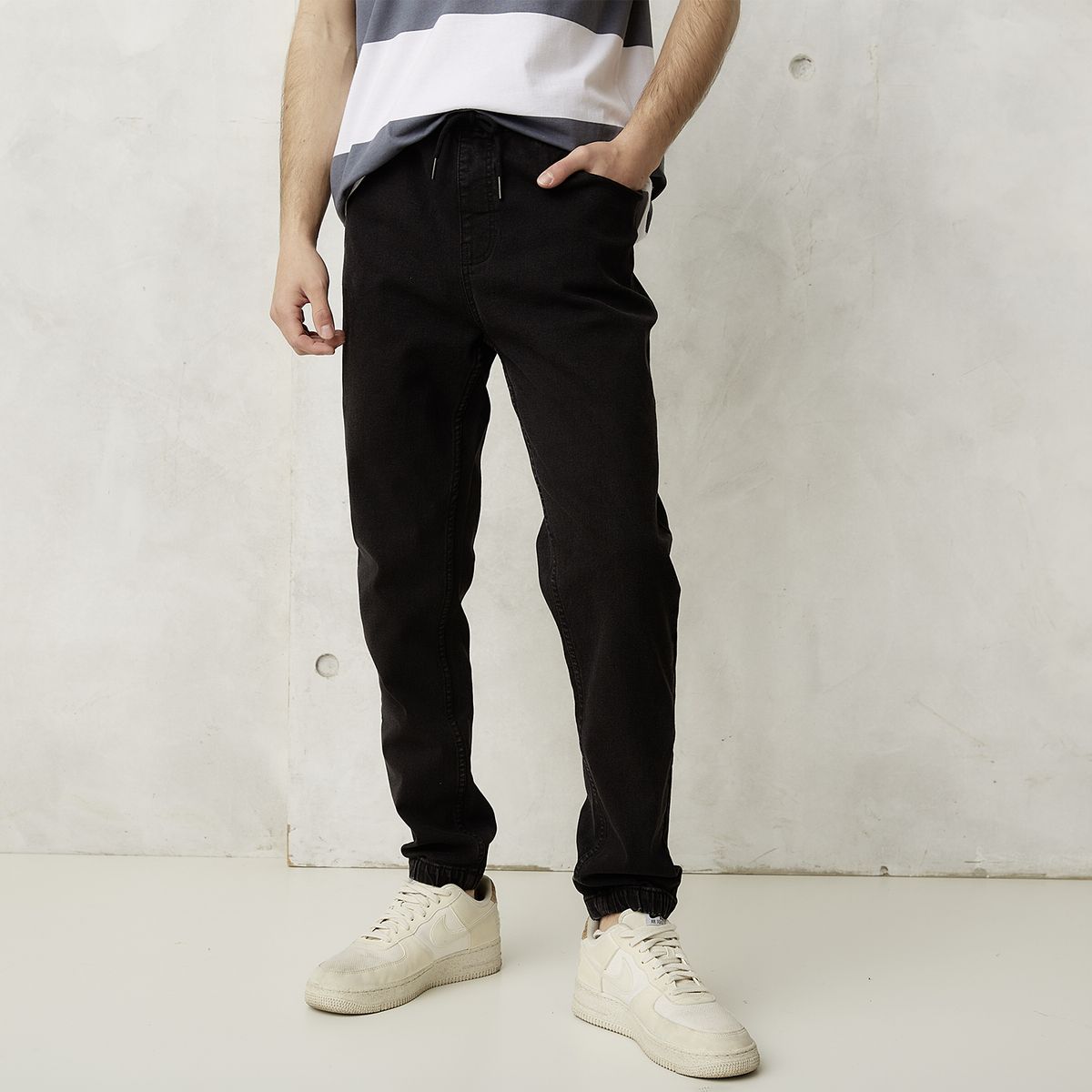 BEARCLIFF - Jeans Jogger Hombre Bearcliff Algodón Cintura Elástica