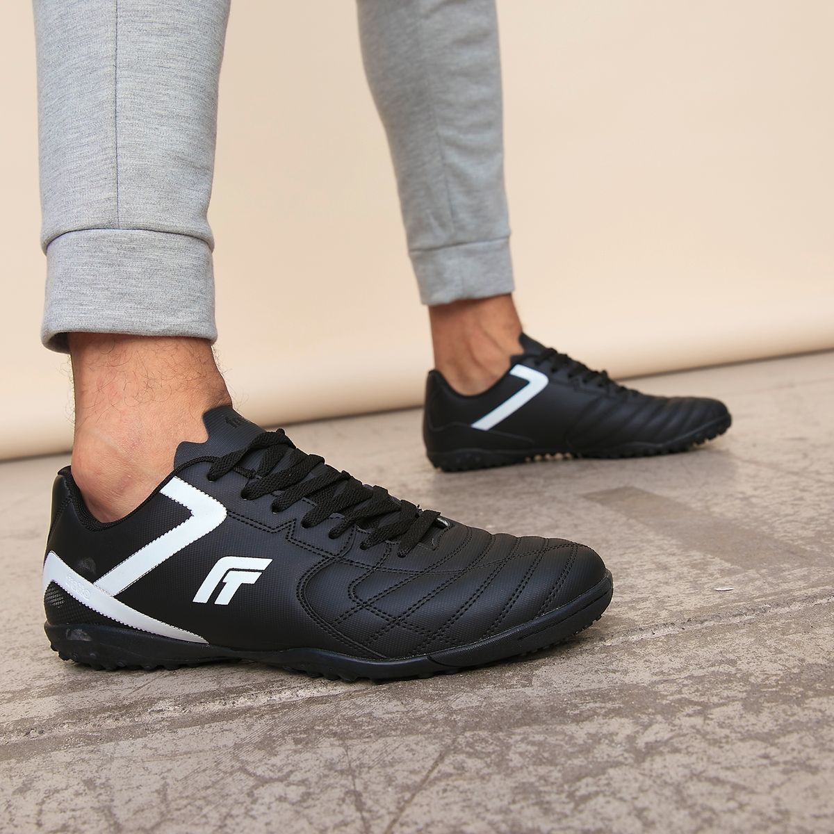 FRATTA - Zapatilla Fútbol Hombre Negro Fratta