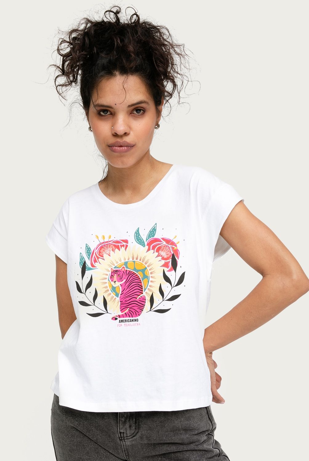 AMERICANINO - Polera Manga Corta Mujer