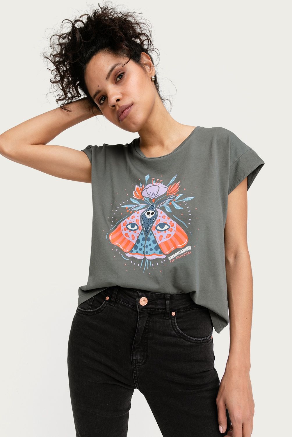 AMERICANINO - Polera Manga Corta Mujer