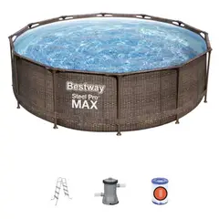 BESTWAY - Piscina Rattan 3.66Mx1.00M + Filtro