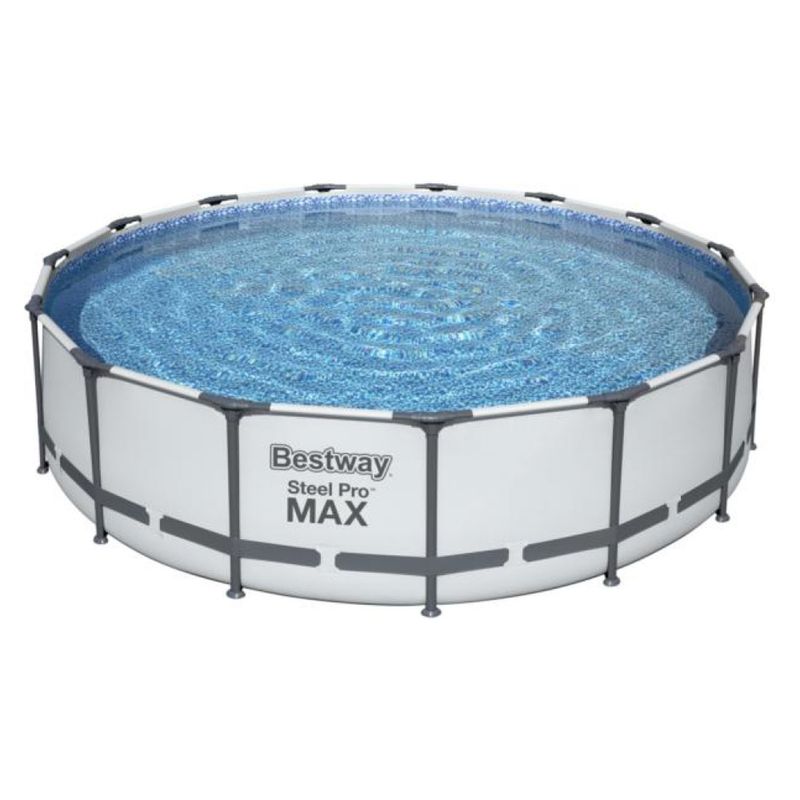 BESTWAY - Combo Piscina Estructural Circular 457 x 107 cm + Filtro + Escalera + Cobertor Bestway