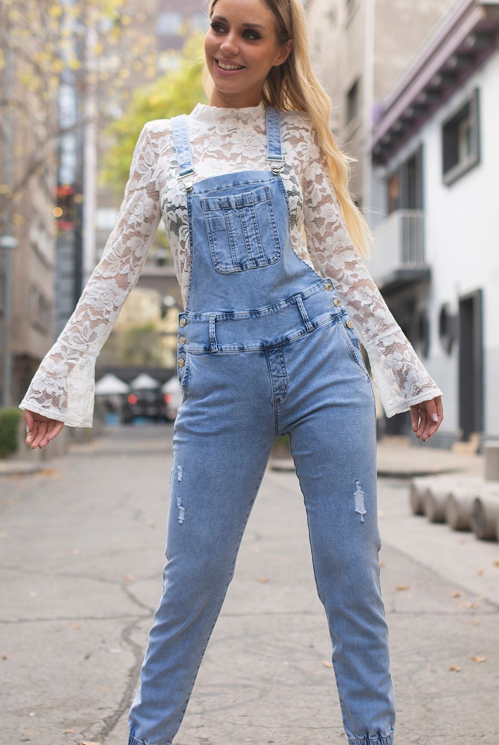 MOSSIMO - Jardinera jeans mujer