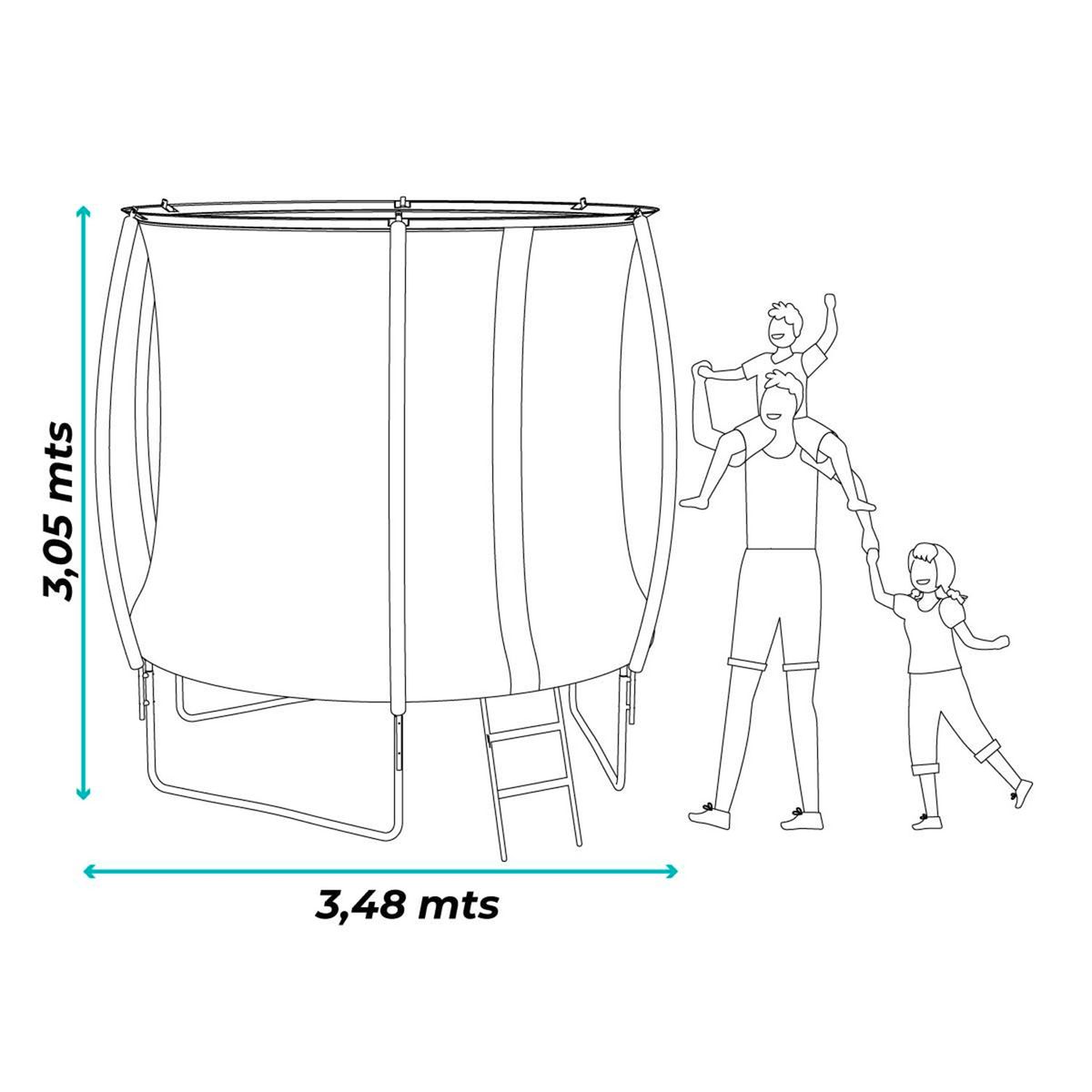 DO IT - Cama Elastica 3.05Mt 10Ft Multicolor