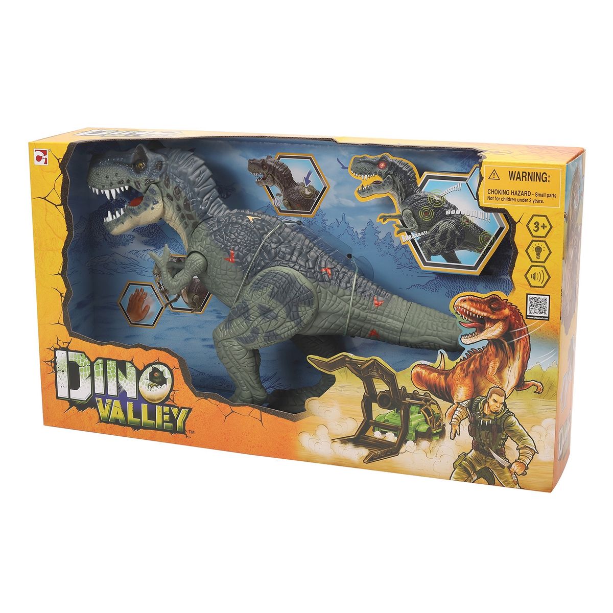 DINO VALLEY - Dinosaurio T-Rex 51 Cms Con Luz Y Sonido Dino Valley