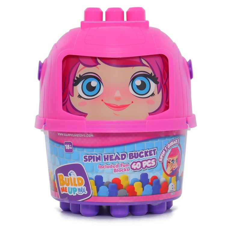 BUILD ME UP Bloques de Construcción Gira La Cabeza Rosa 40 piezas