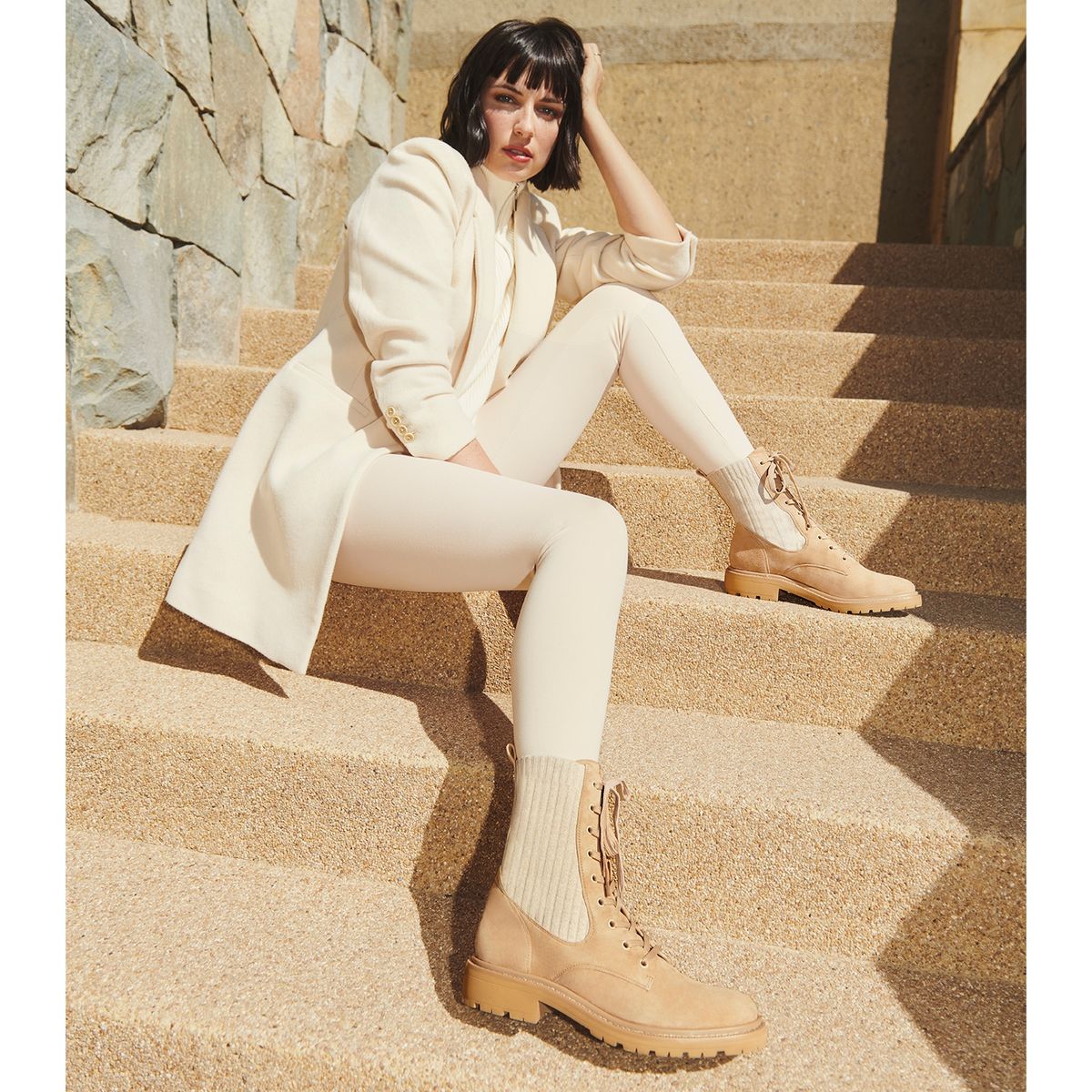 SAM EDELMAN - Sam Edelman Botin Mujer Cuero Beige