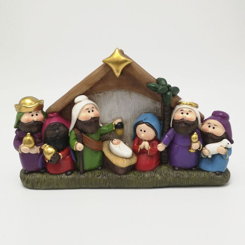 MICA - Pesebre Multicolor 16X9X4 Cm Mica