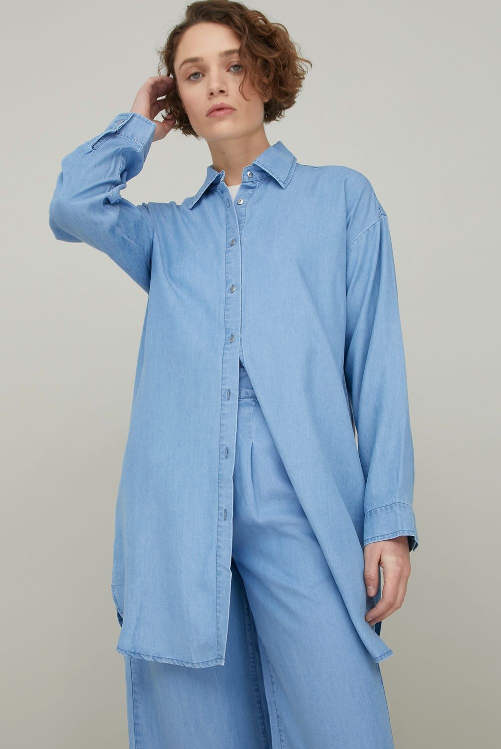 BASEMENT - Blusa Tencel Mujer