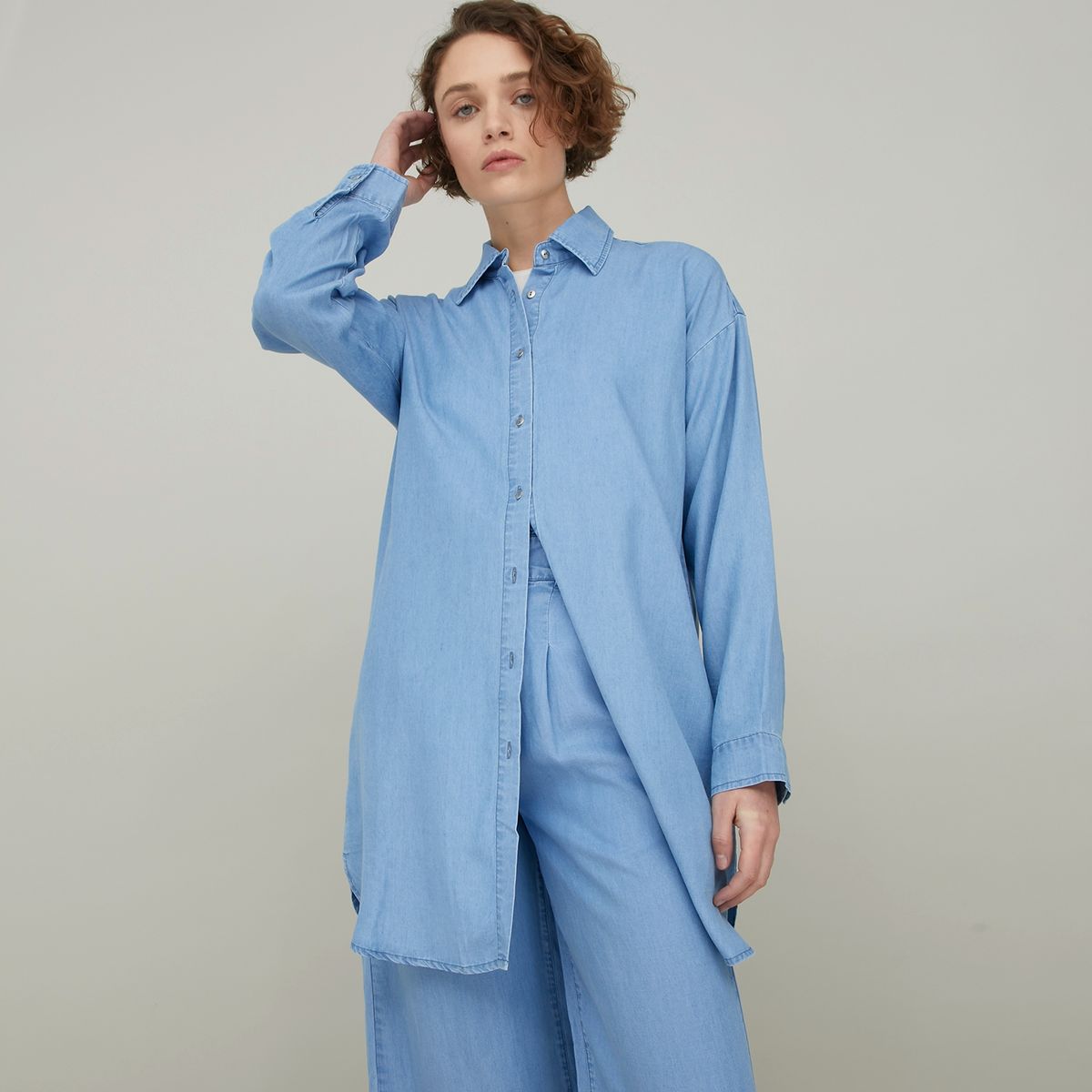 BASEMENT - Blusa Tencel Mujer