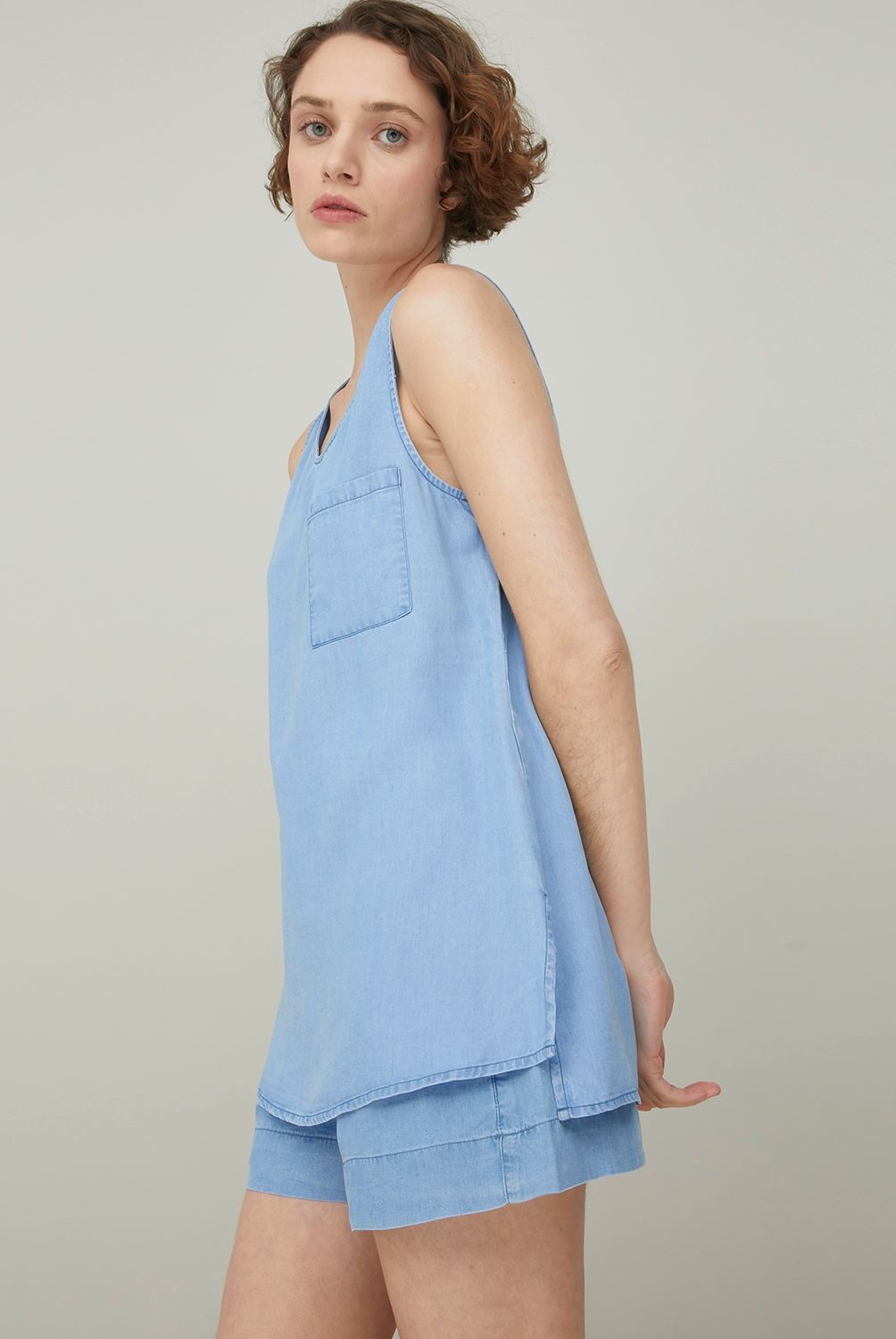 BASEMENT - Blusa Tencel Mujer