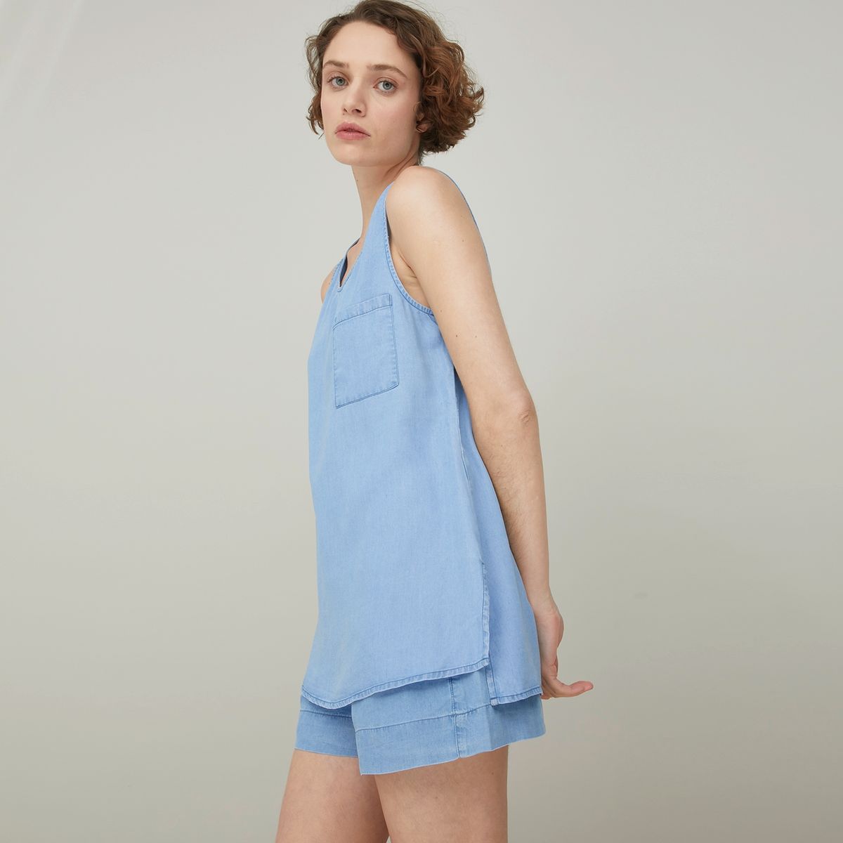 BASEMENT - Blusa Tencel Mujer