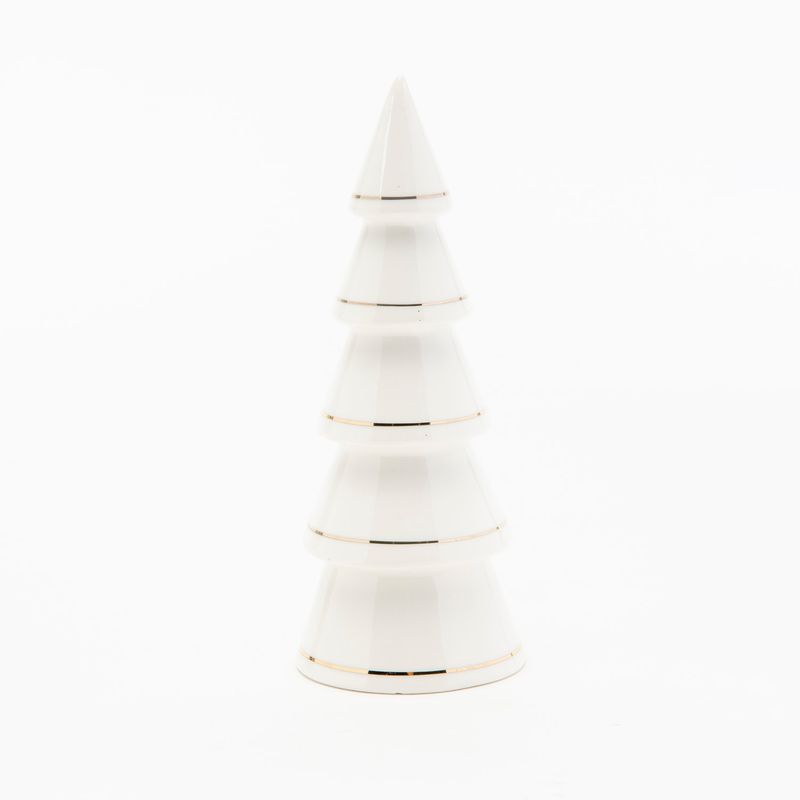 MICA - Decoración Navidad Figura Árbol Blanco Mica